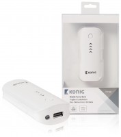 Prenosná nabíjačka 4400mAh, 5V – 1A, biela